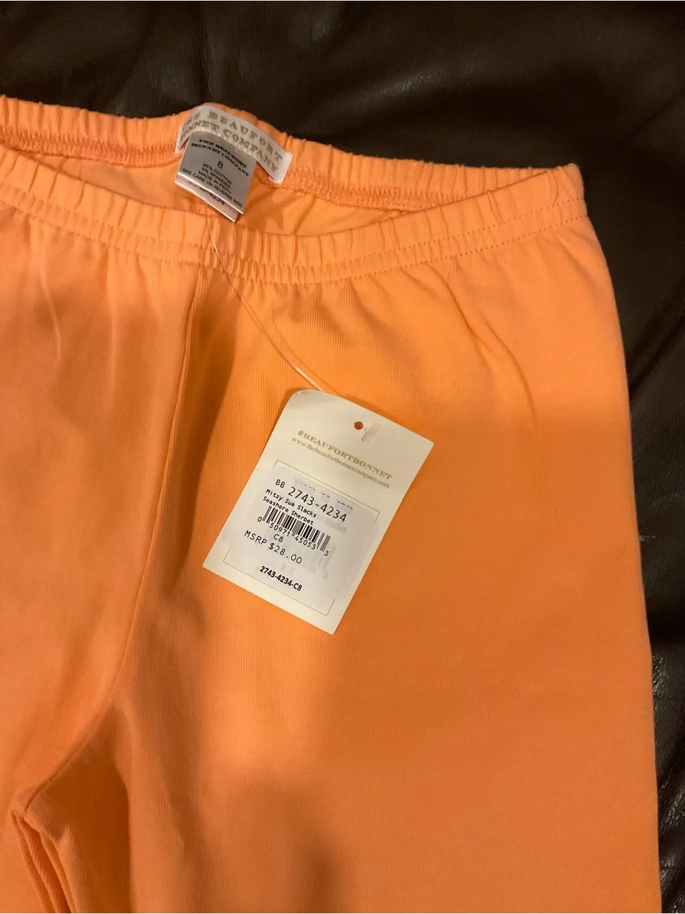 NWT TBBC Mitzy Sue Slack in Seashore Sherbet | Girls size 8